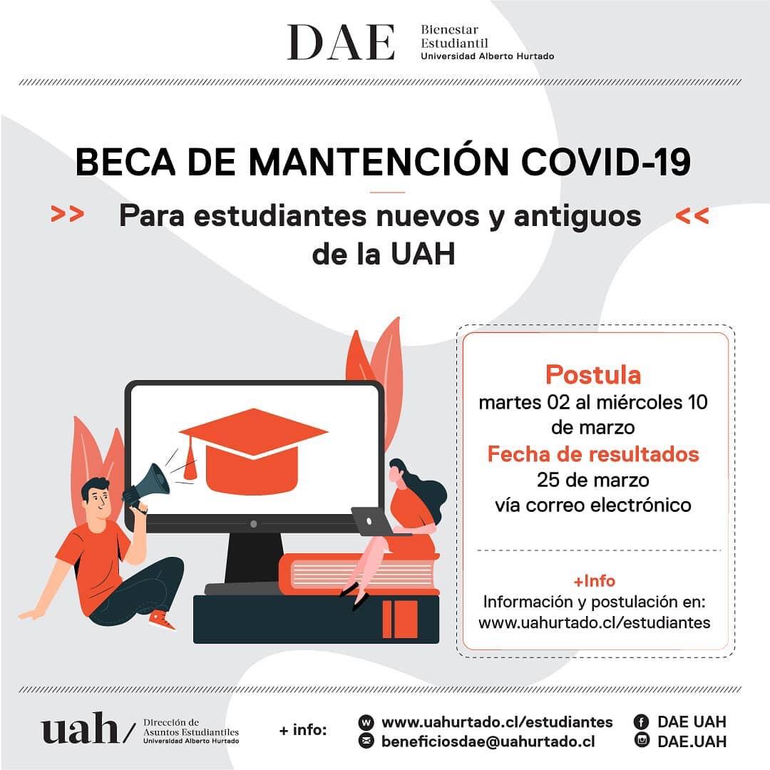 Beca de Mantención Covid-19 para estudiantes nuevos y antiguos | UAH |  Universidad Acreditada